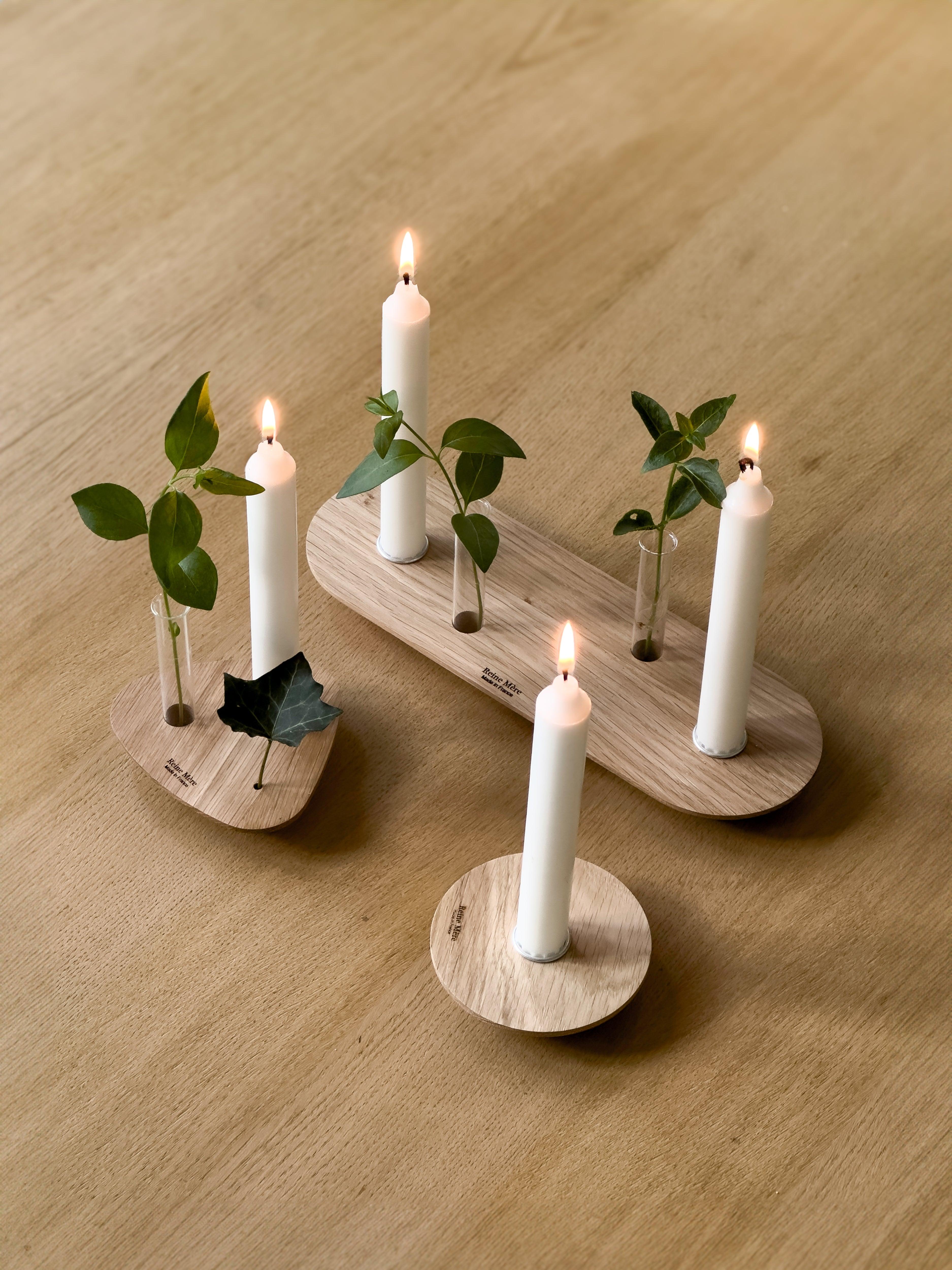 Archipel - Bougeoirs en chêne
