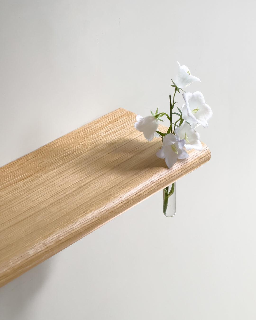 Berge - Étagère avec soliflore en chêne