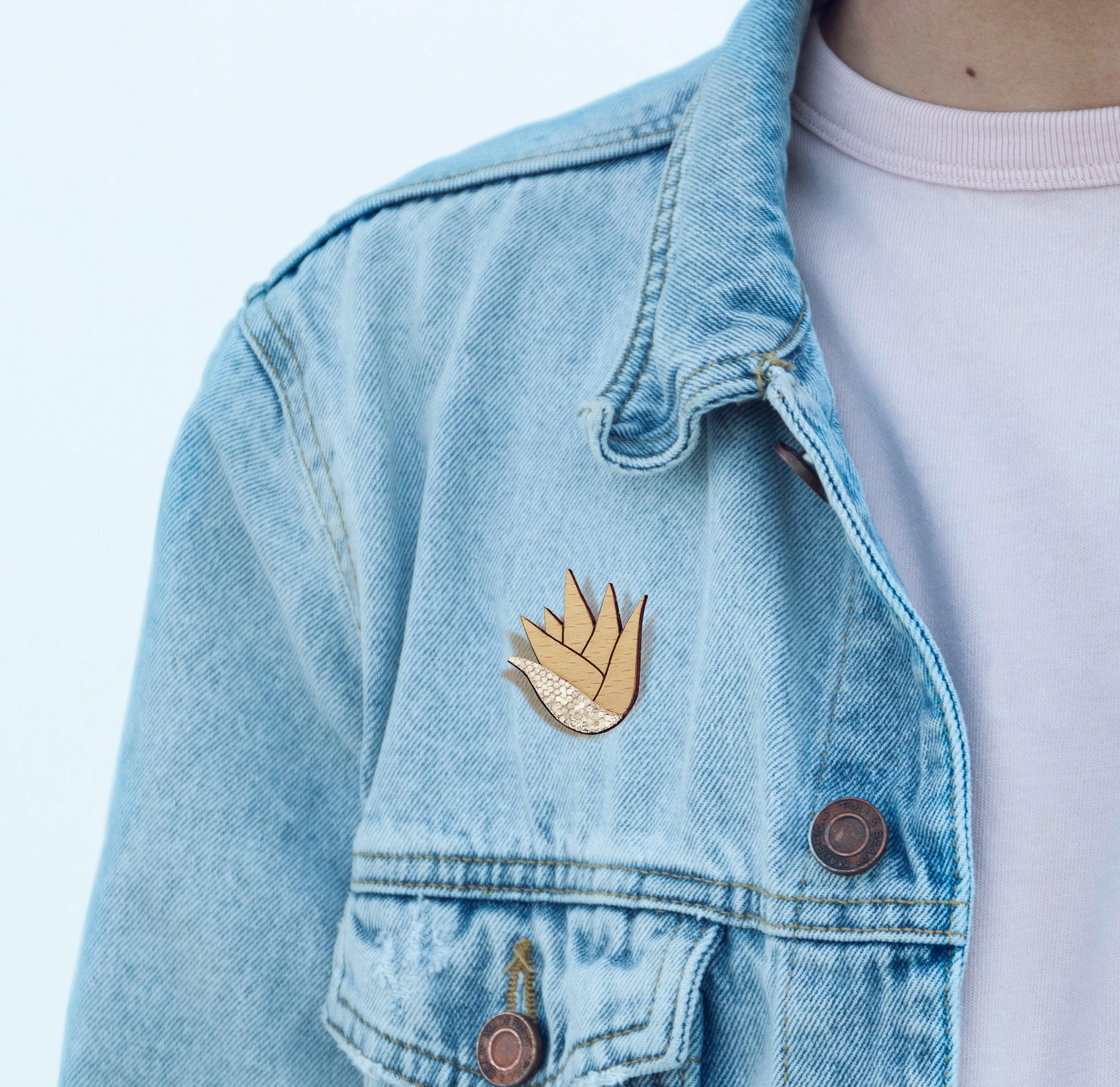 Broche - Collection Aloé - Reine Mère