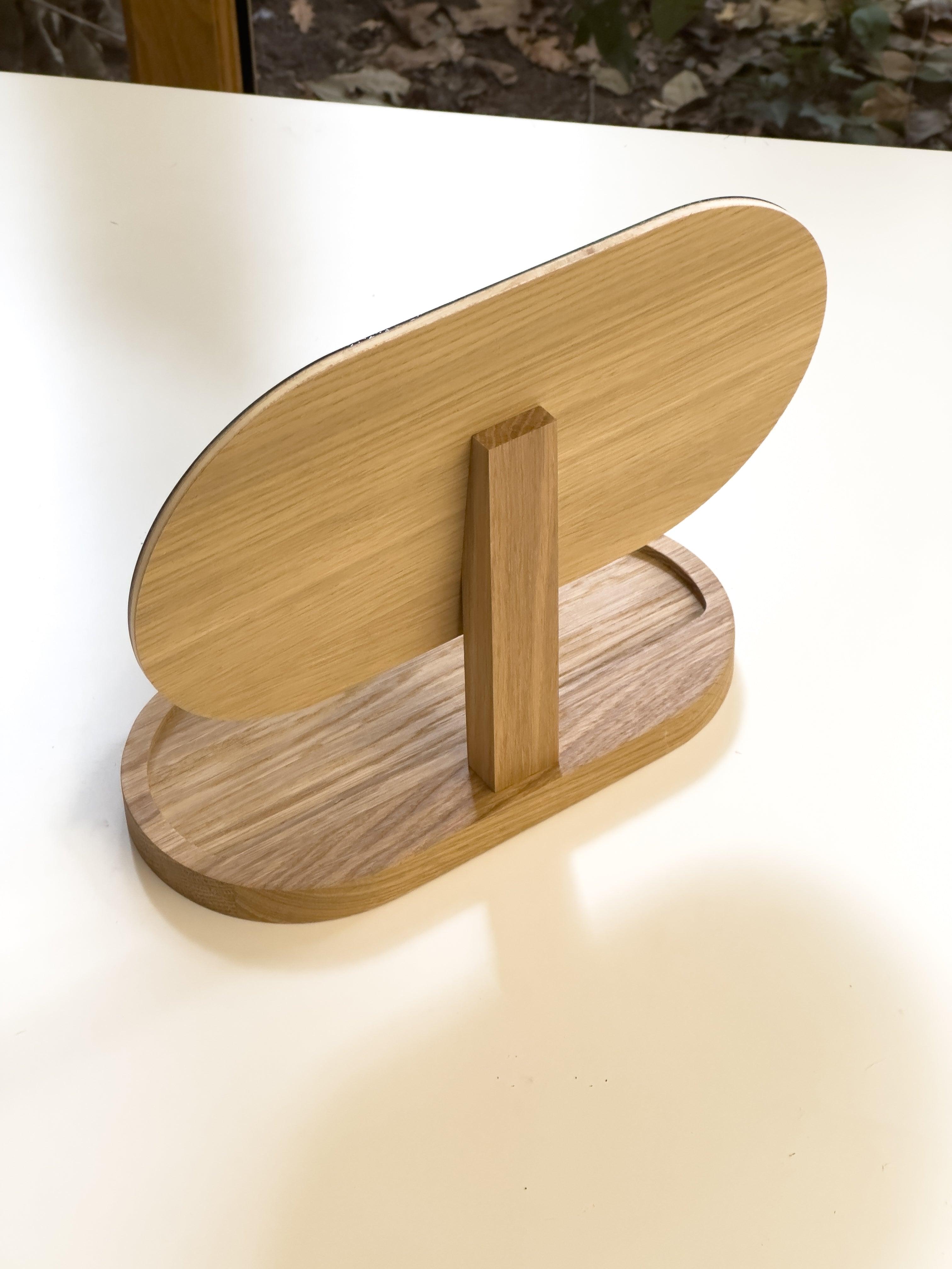 Merveilles - Miroir à poser avec rangement en chêne