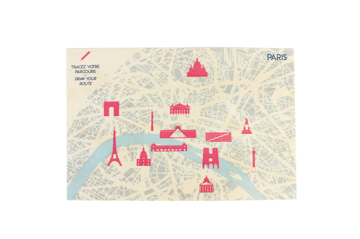Carte postale - Itinéraire rose - Reine Mère