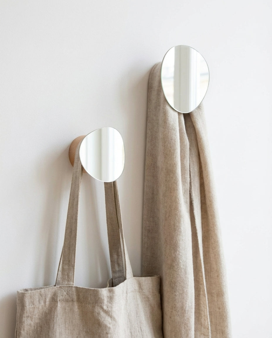 Bolet - Patères miroirs en hêtre