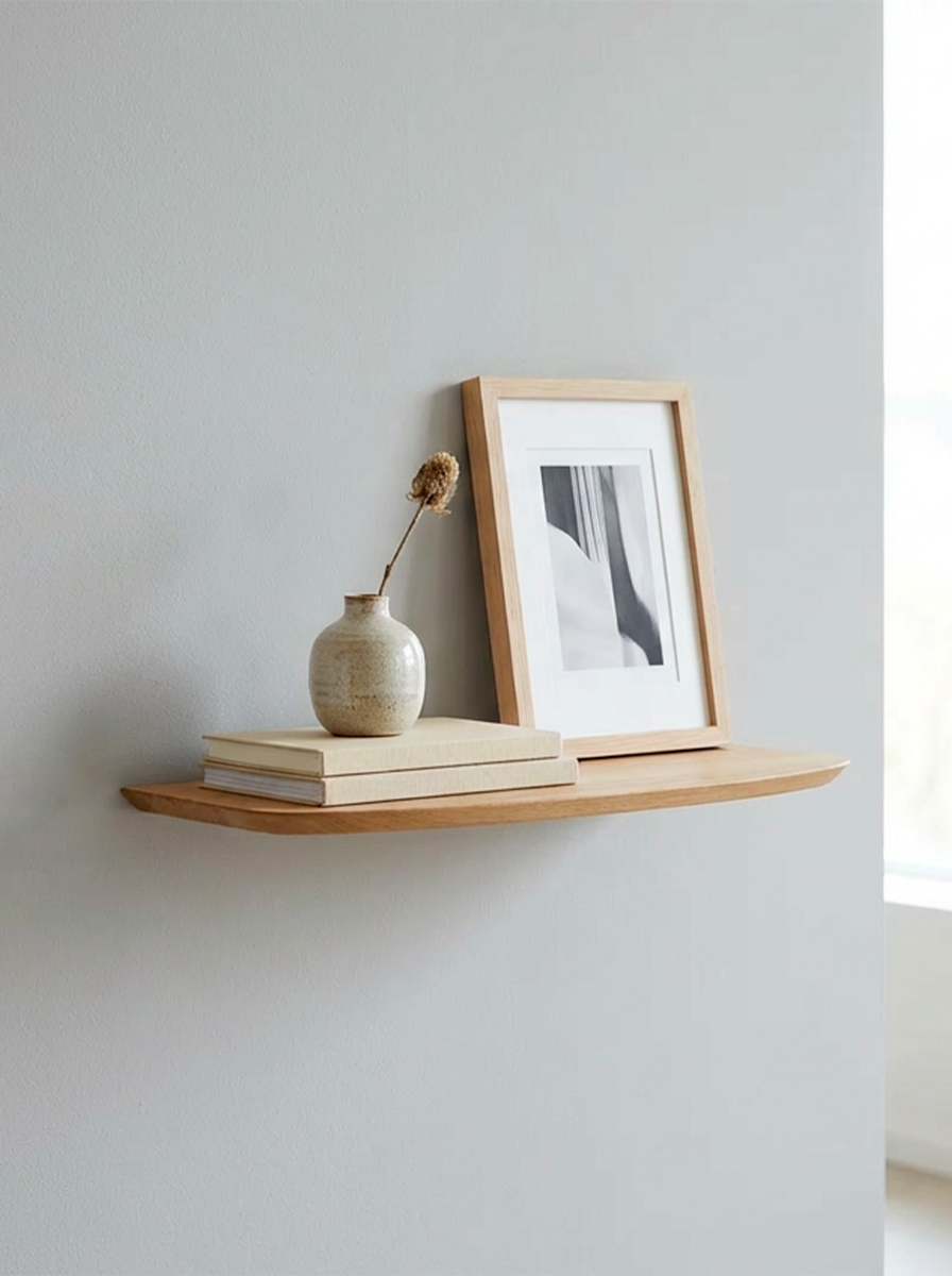 Bonne Nuit - Étagère en médium plaqué chêne