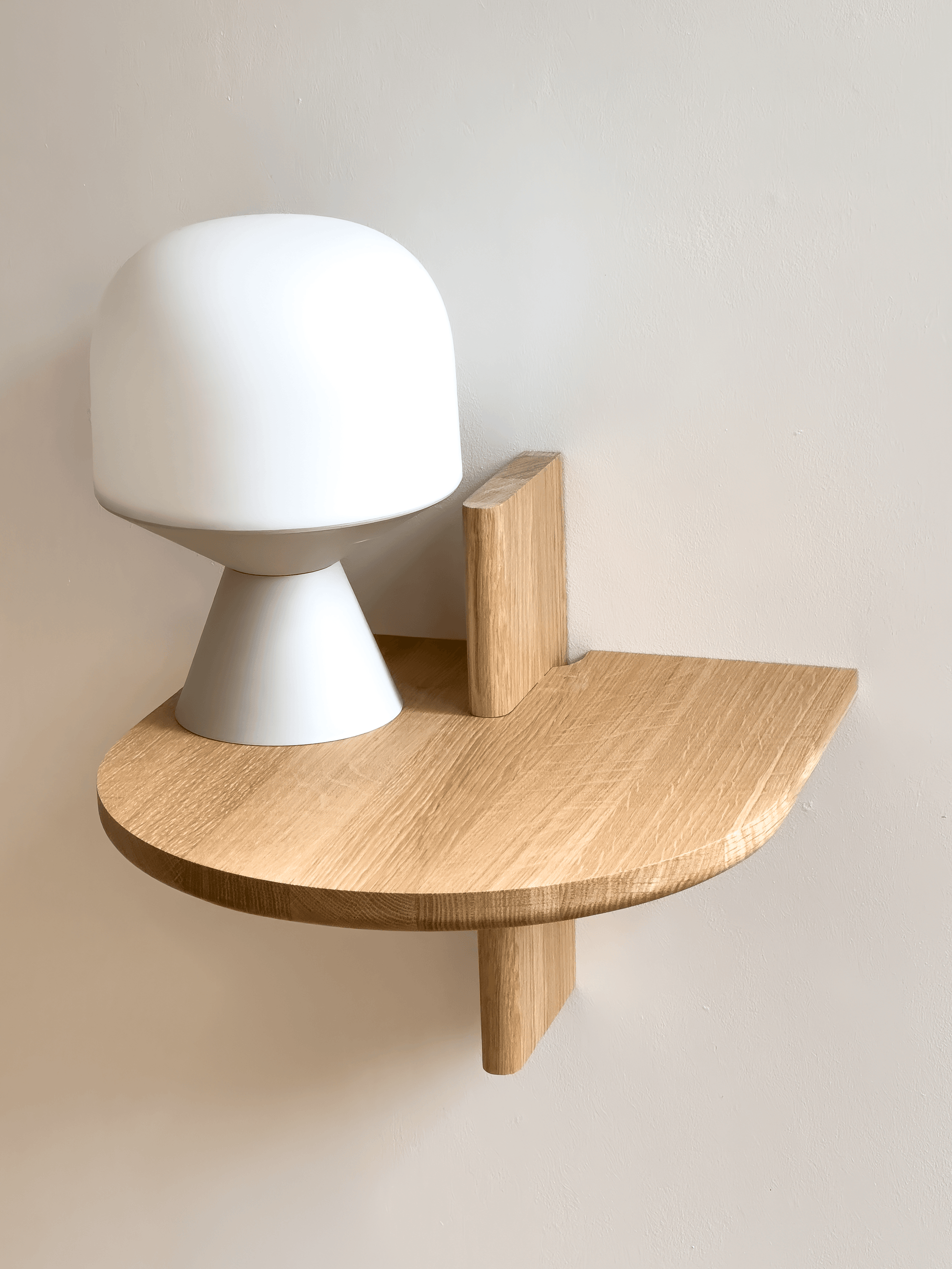 Etagere de chevet chêne Morphée simple 3/4