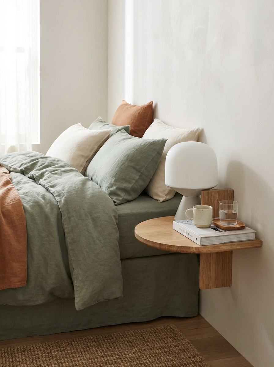 Morphée - Étagère de chevet en chêne massif