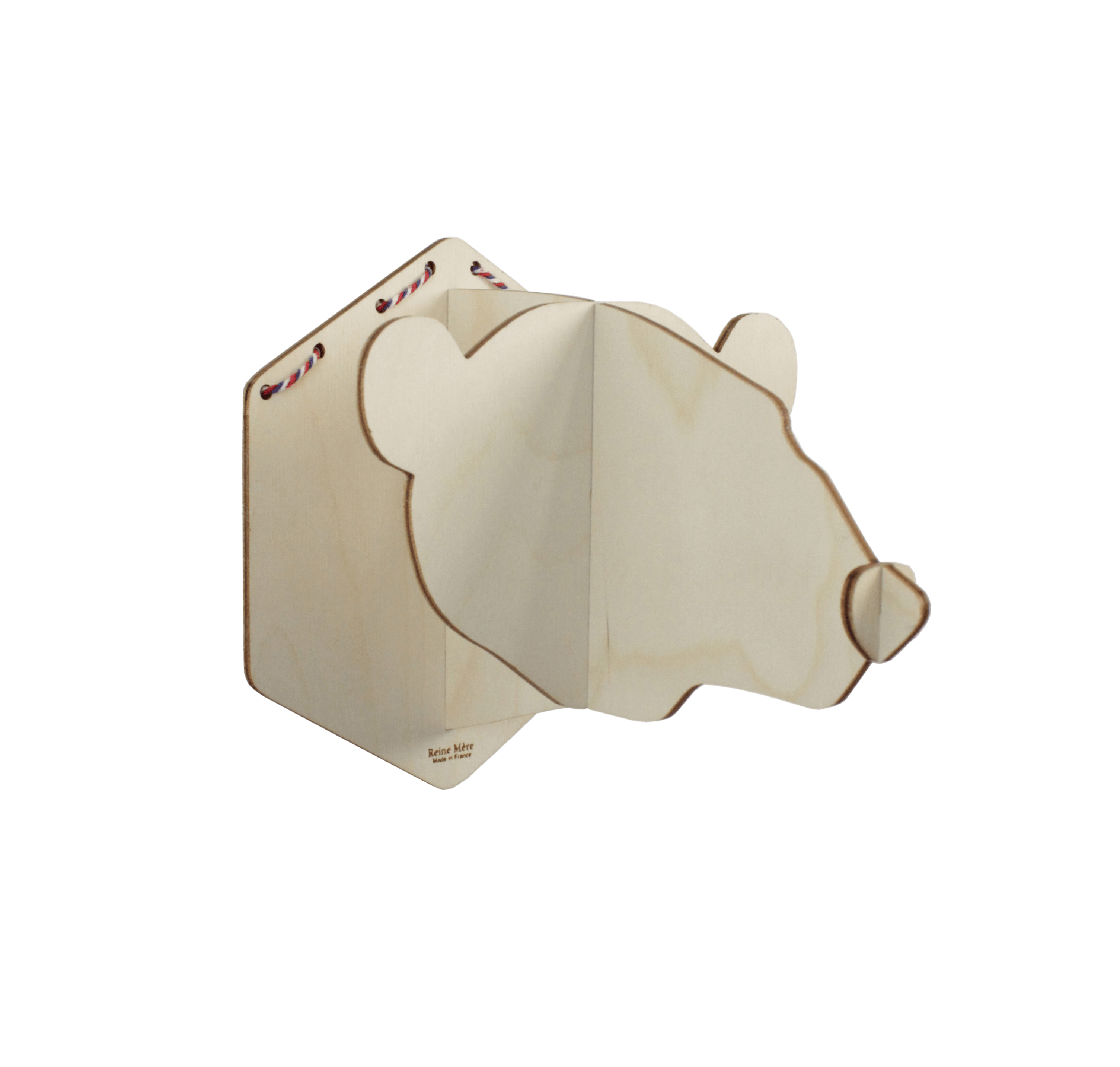 Wooden animal trophies