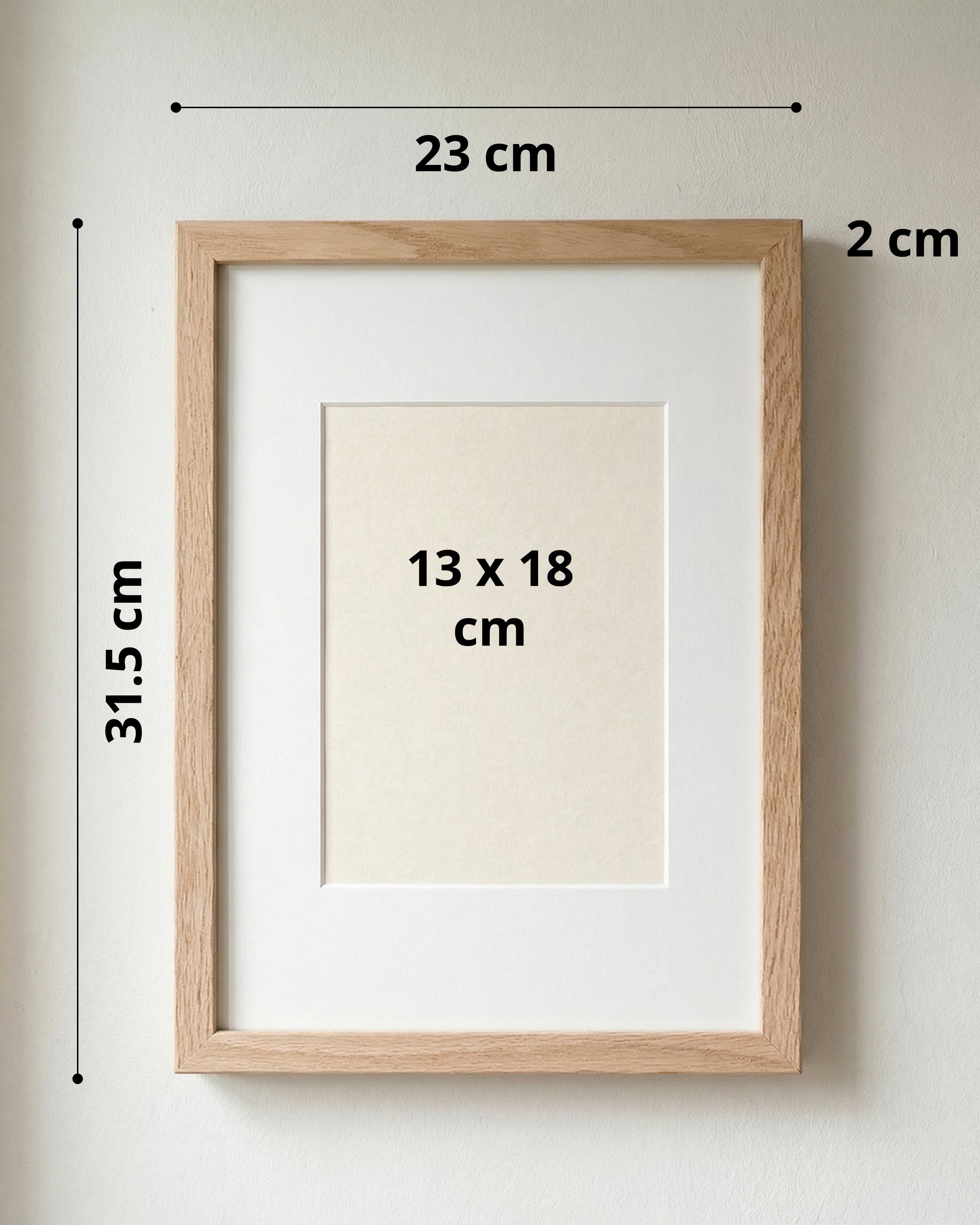 Versant Chêne - Cadres en chêne massif avec passe partout (6 tailles)