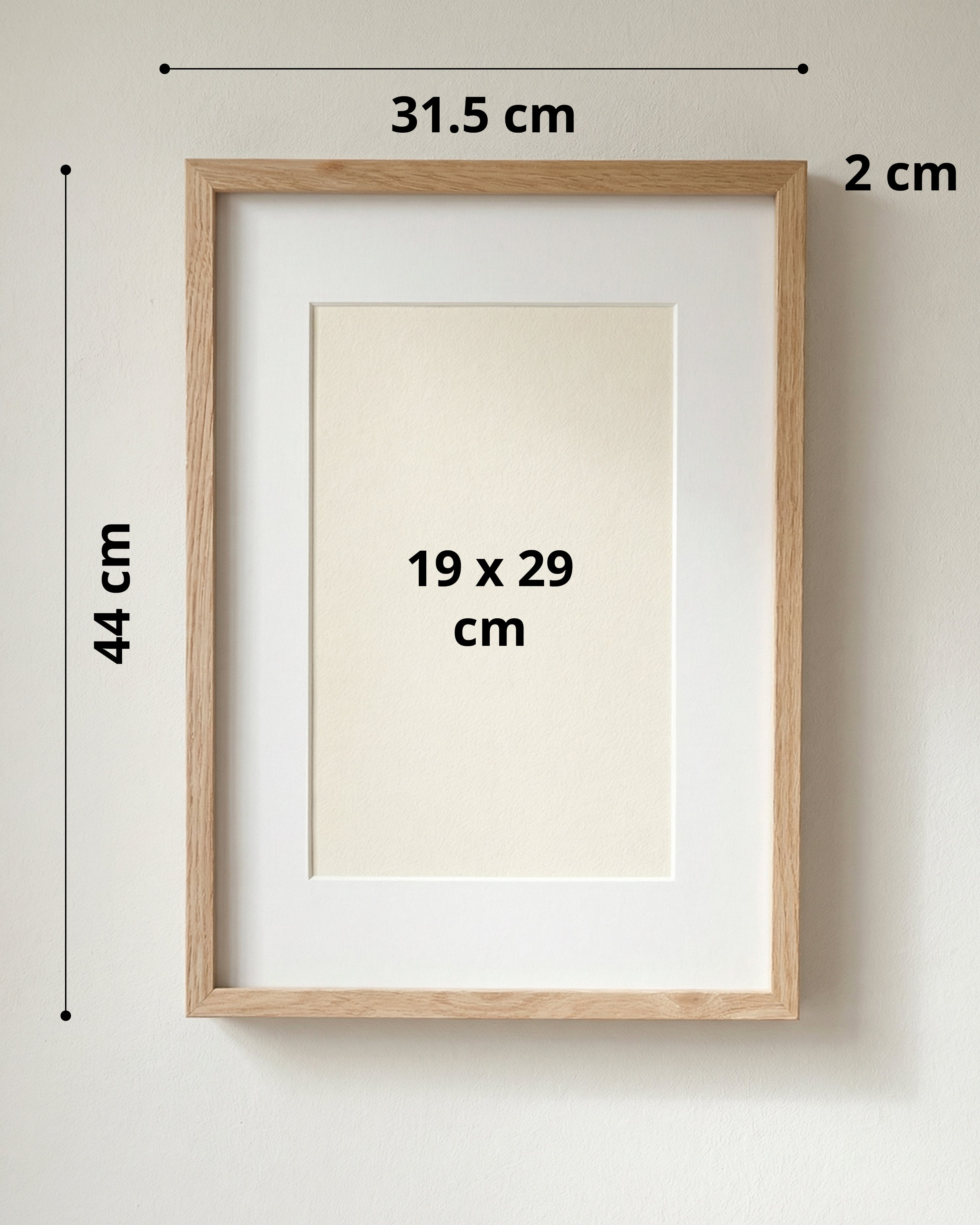 Versant Chêne - Cadres en chêne massif avec passe partout (6 tailles)
