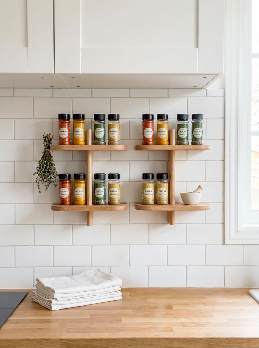 Petit & Grand Sentier - Étagères simples et doubles en chêne massif