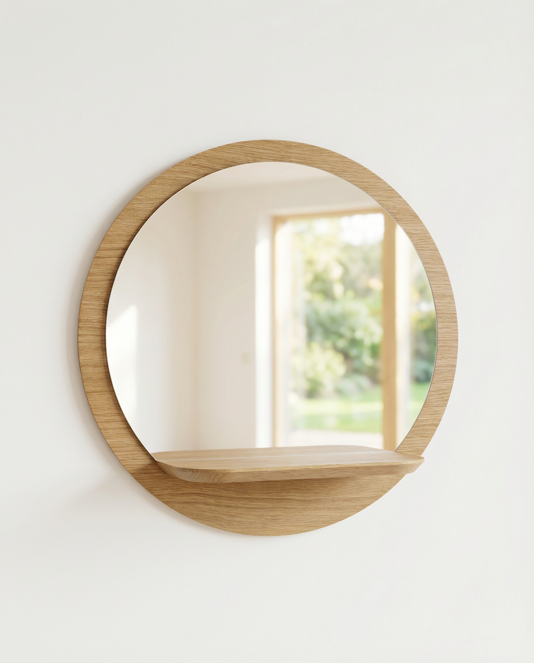 Sunrise - Miroirs en chêne avec étagère