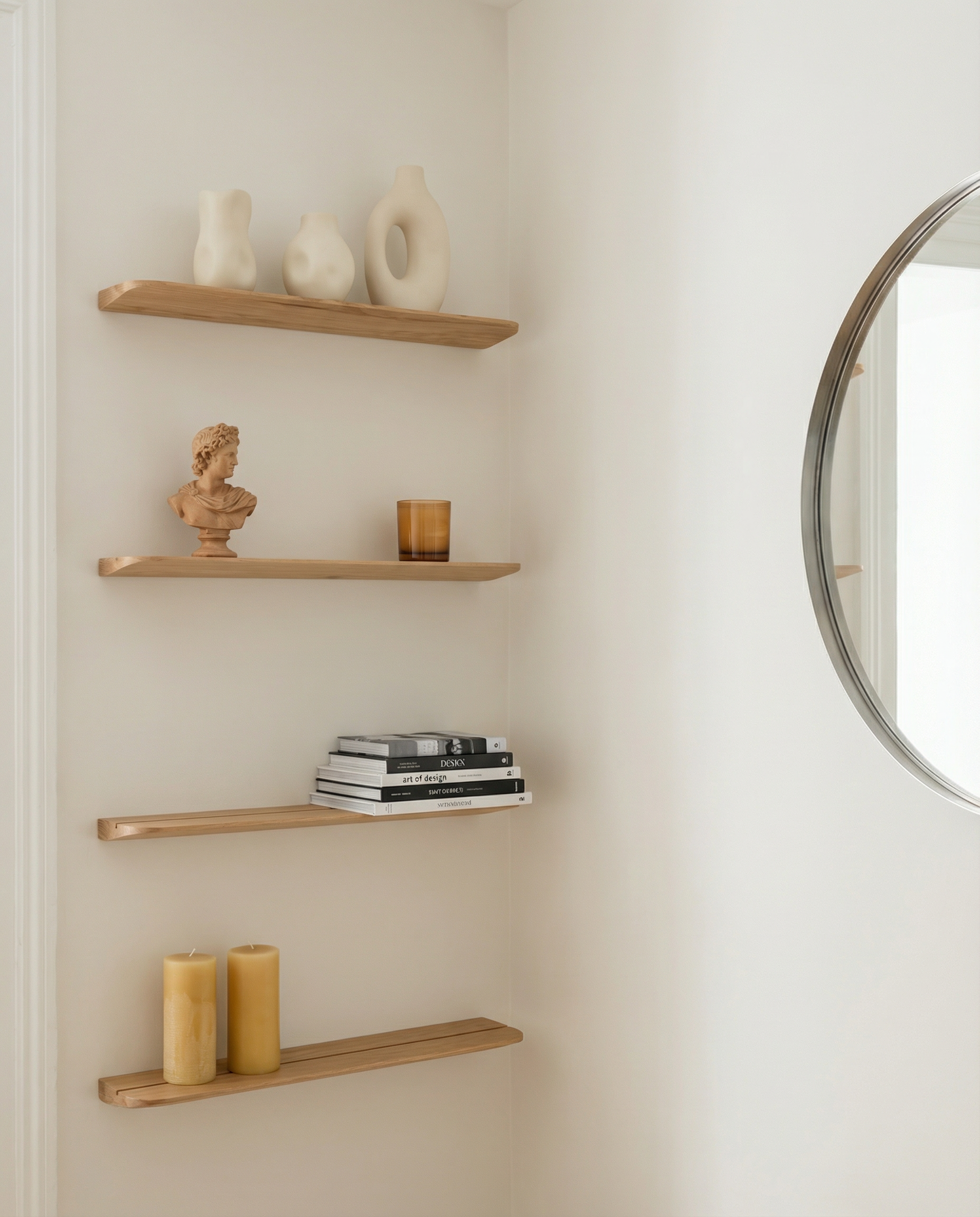 Sillon - Étagères en chêne naturel & teinté